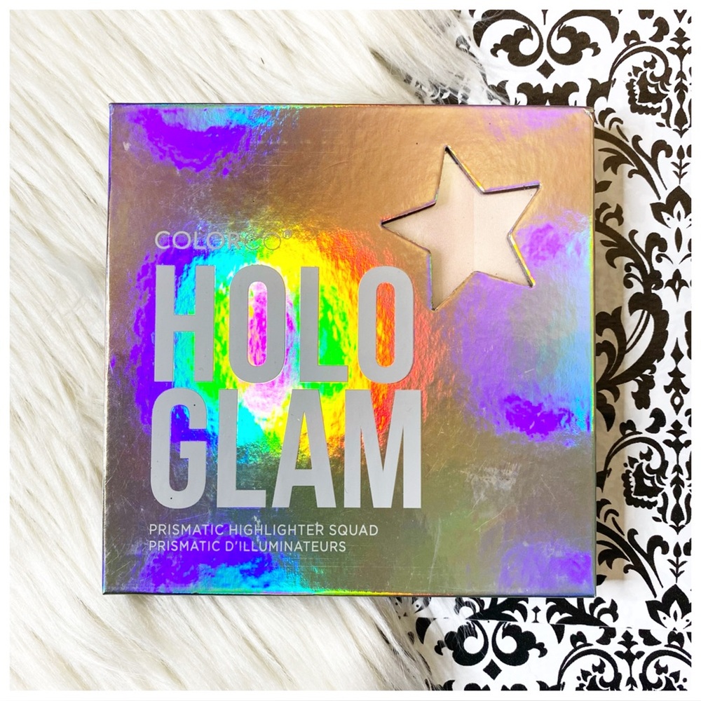NWT Colorco : discontinued ‘Hologlam’ prismatic highlighter squad makeup palette